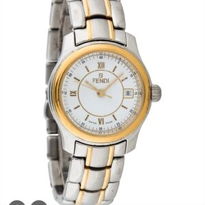 Fendi Two-Tone Silver and Gold Watch